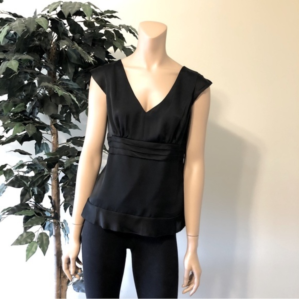 NWOT Ann Taylor LOFT Black ‘Satin’ Blouse ~ Size 2